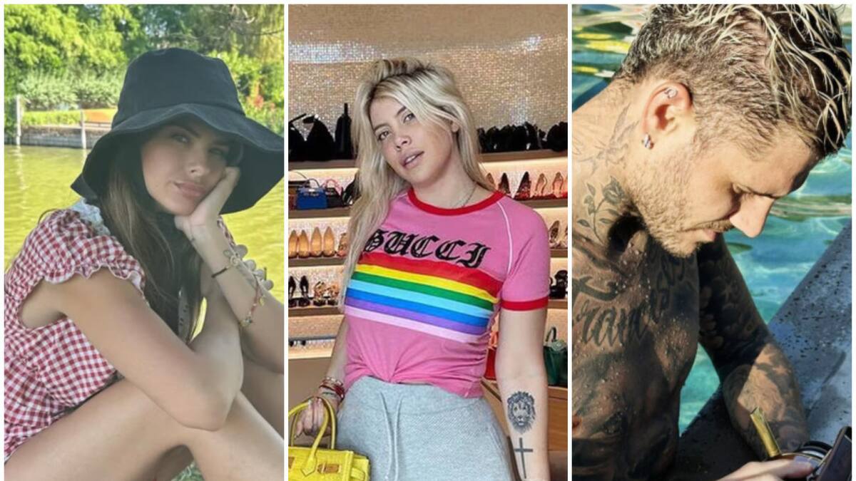 La China Suárez, Wanda Nara y Mauro Icardi. Fotos: Instagram.