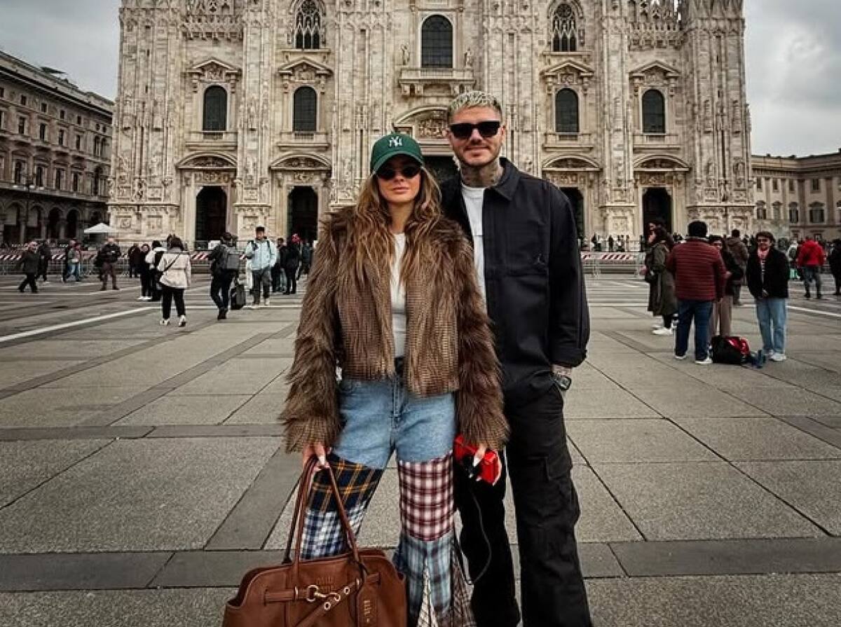 La "China" Suárez y Mauro Icardi en Milán. Foto: Instagram @mauroicardi