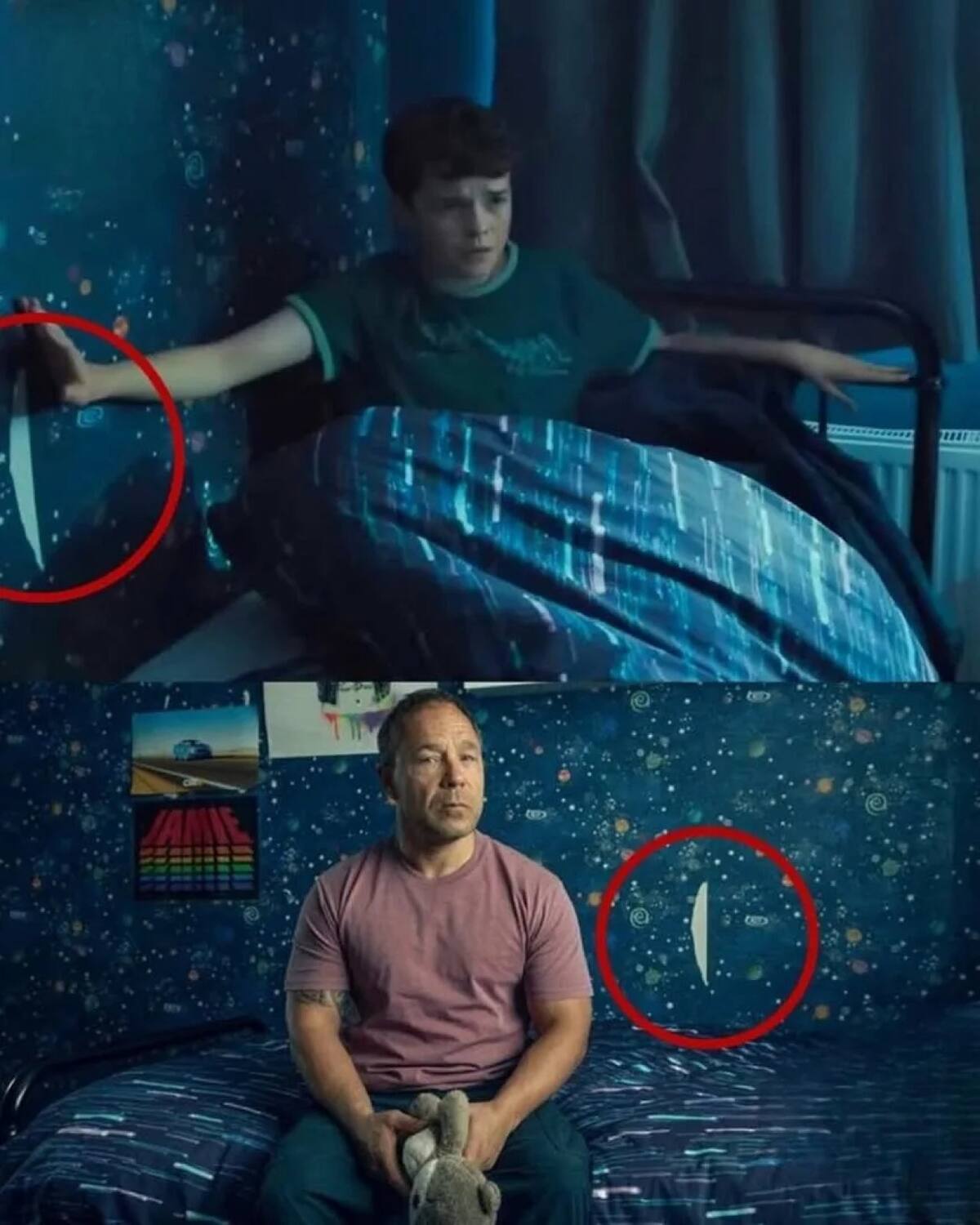 La clave de la habitación de Jamie Miller en "Adolescencia". Fuente: @diegoandrade_director