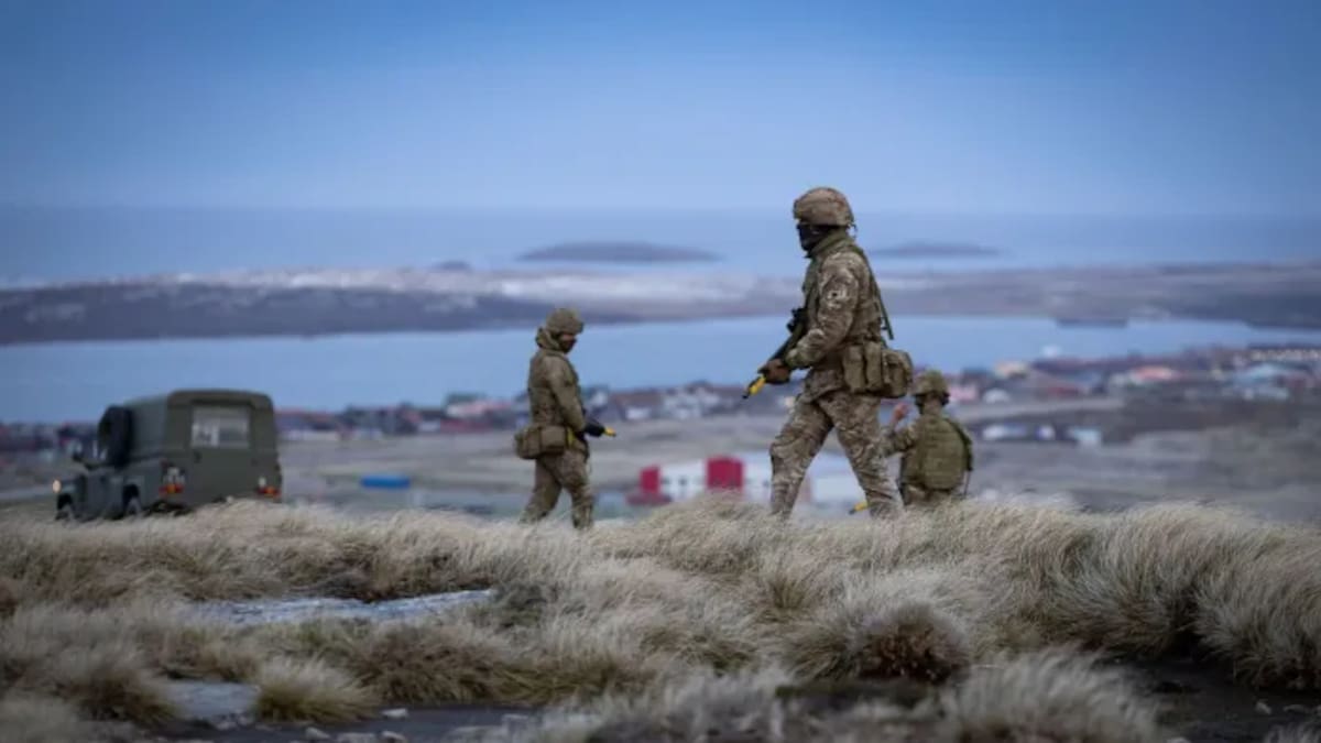 Presencia británica en las Islas Malvinas.