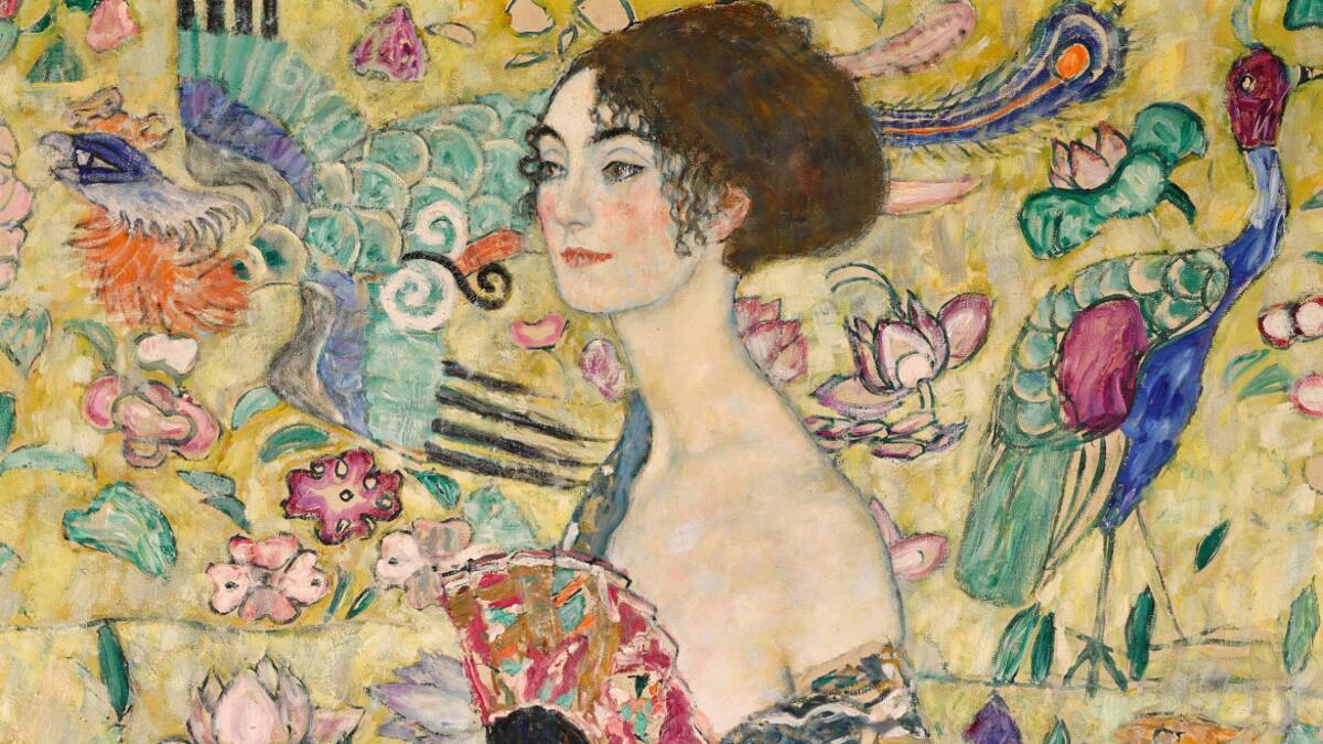 "La dama del abanico", el último cuadro de Gustav Klimt. Foto: REUTERS.
