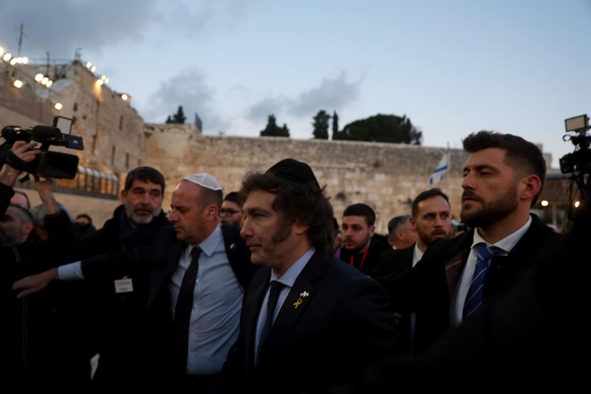 Javier Milei visita el Muro de las Lamentaciones, Jerusalén, Israel. Efe