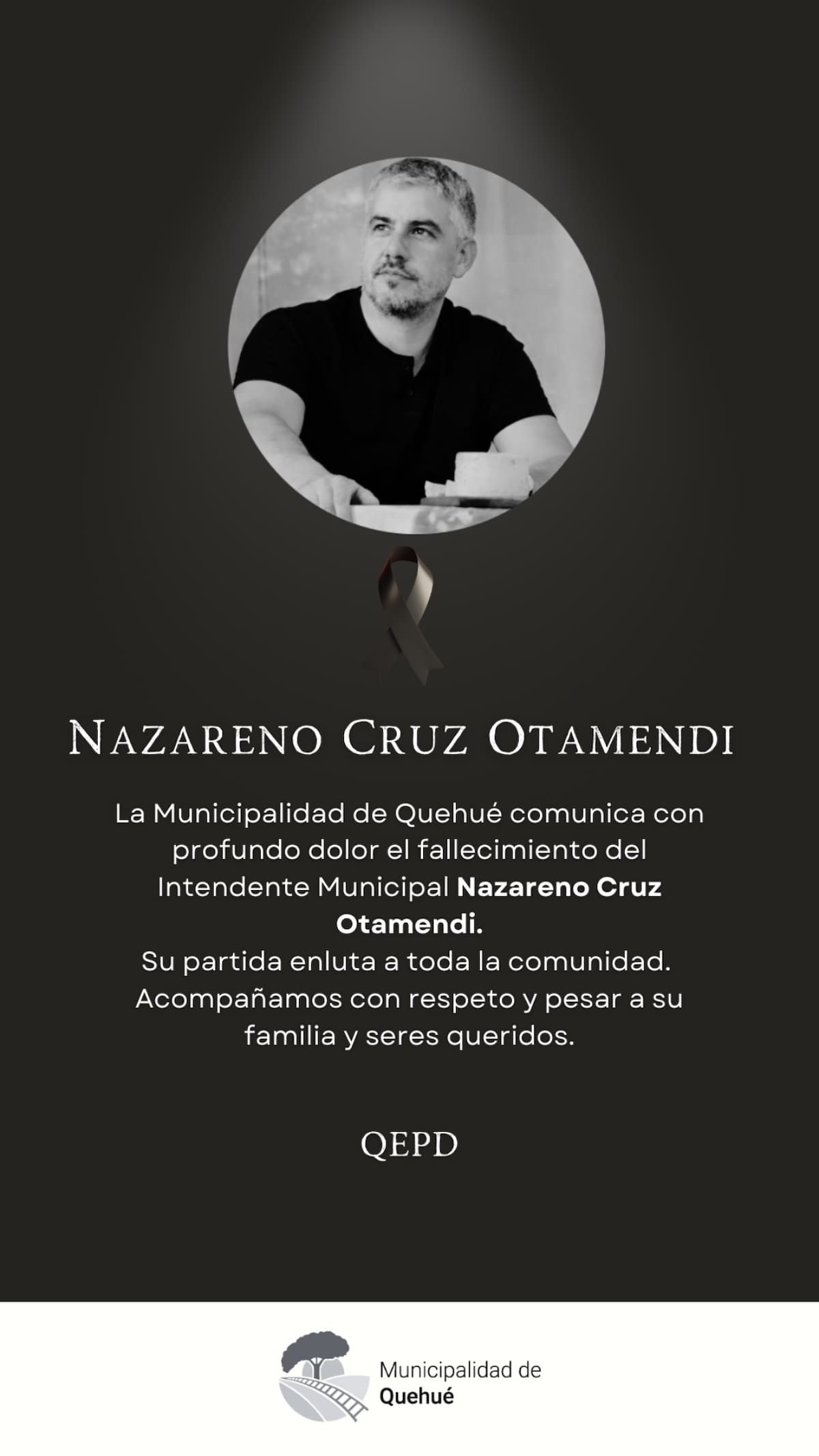 La despedida de Nazareno Cruz Otamendi.