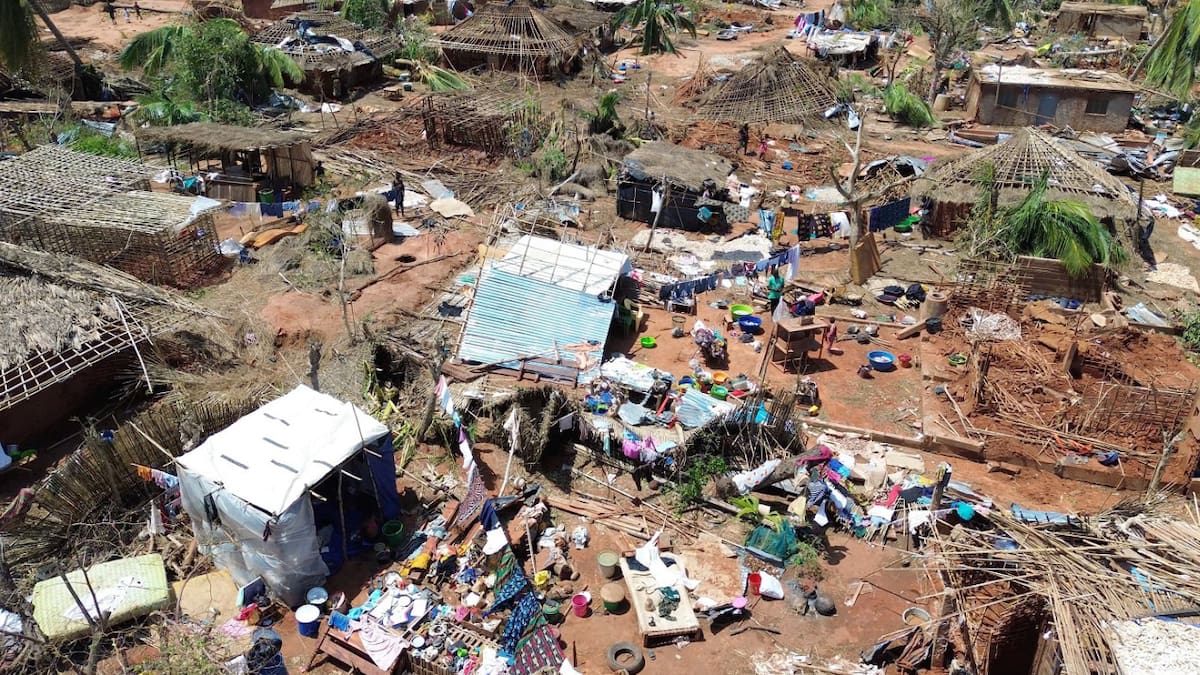 La destrucción que causó el ciclón Chido en Mozambique. Foto: Reuters.