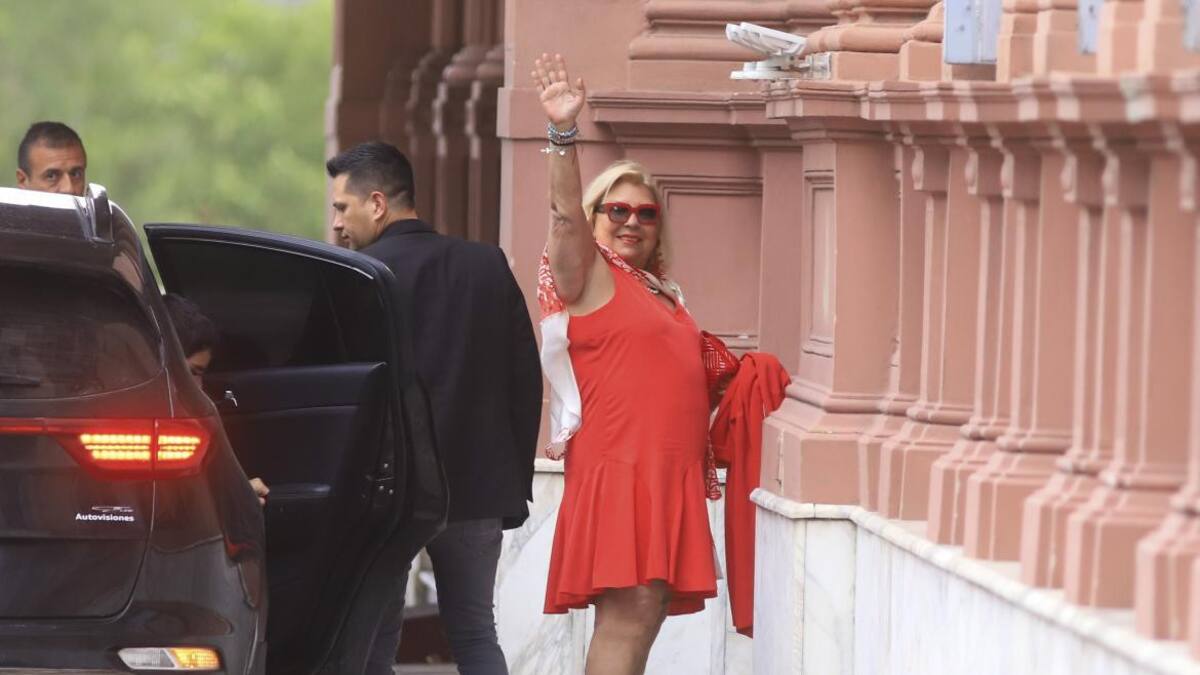 La diputada Elisa Carrio ingresa a la Casa Rosada para participar de una reunion con el presidente Mauricio Macri, NA