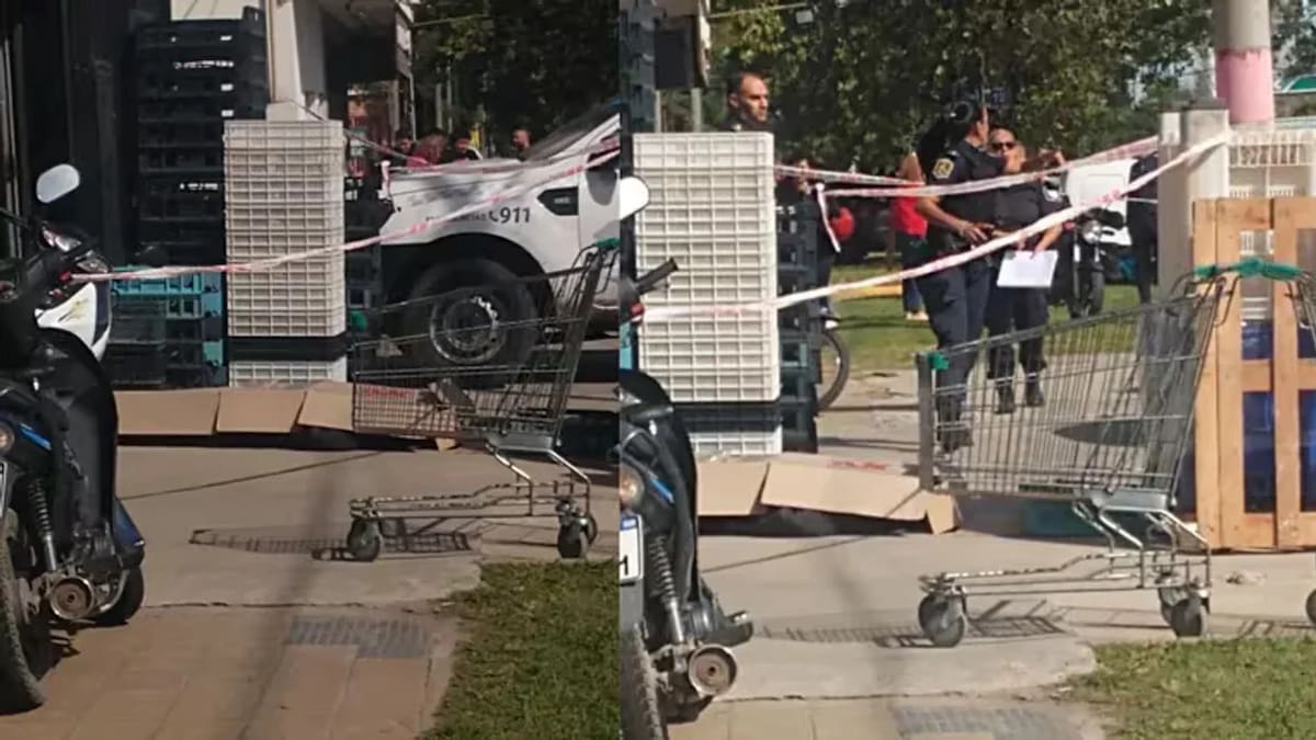 La distribuidora que fue atacada en La Plata. Foto: NA