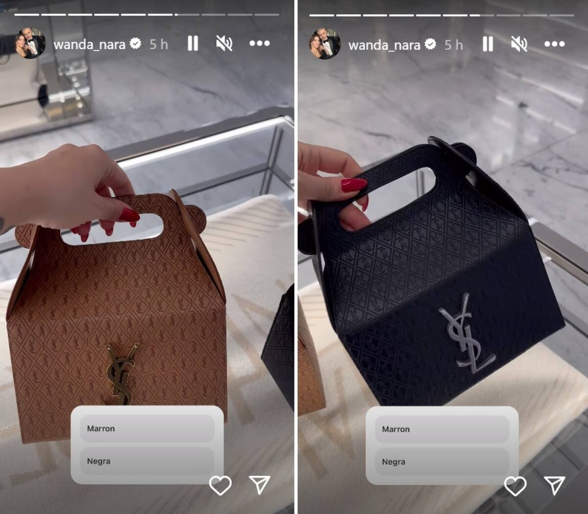 La elección de Wanda Nara. Fotos: Instagram