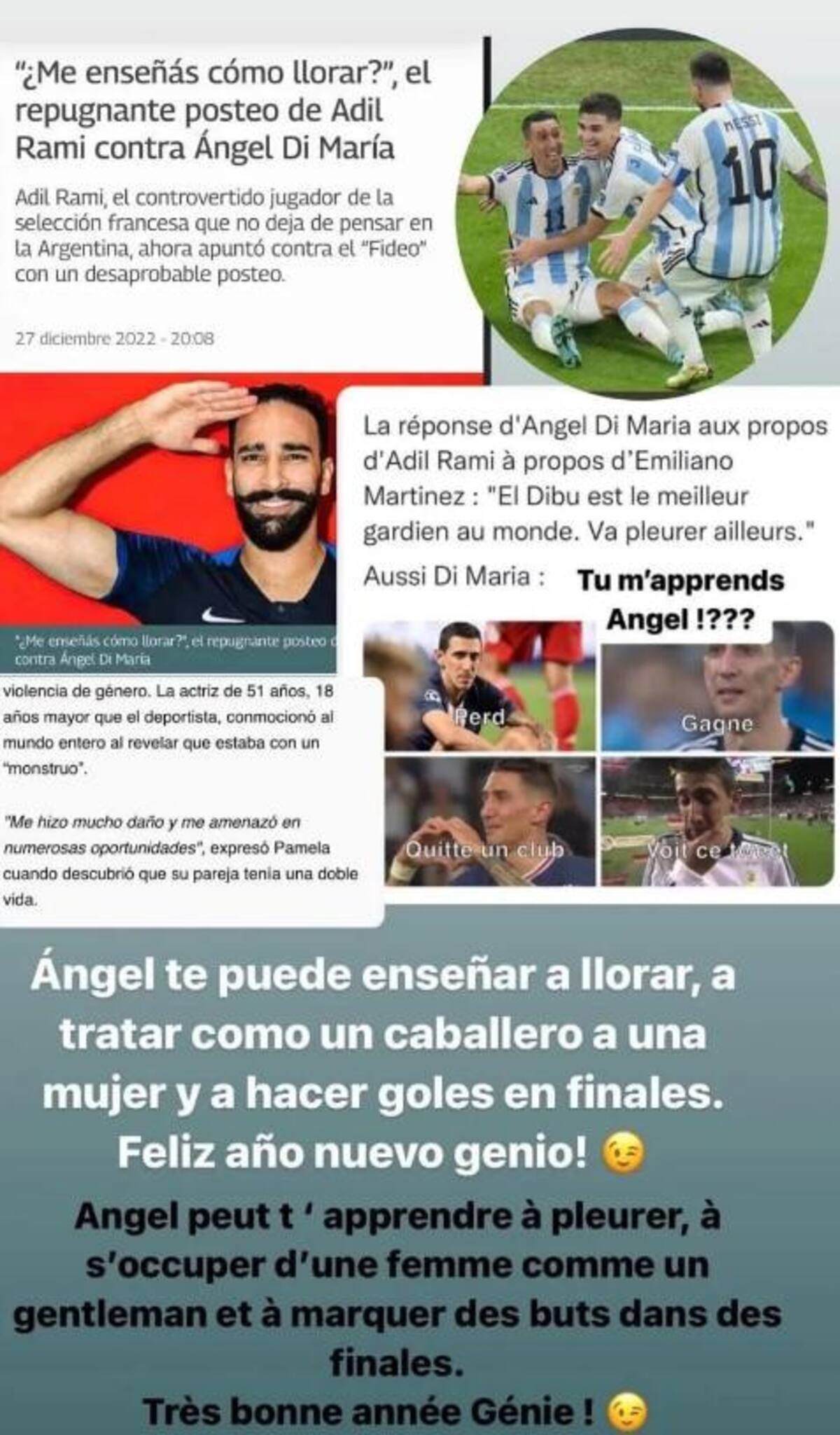 La esposa de Di María defendió a su marido. Foto: NA.