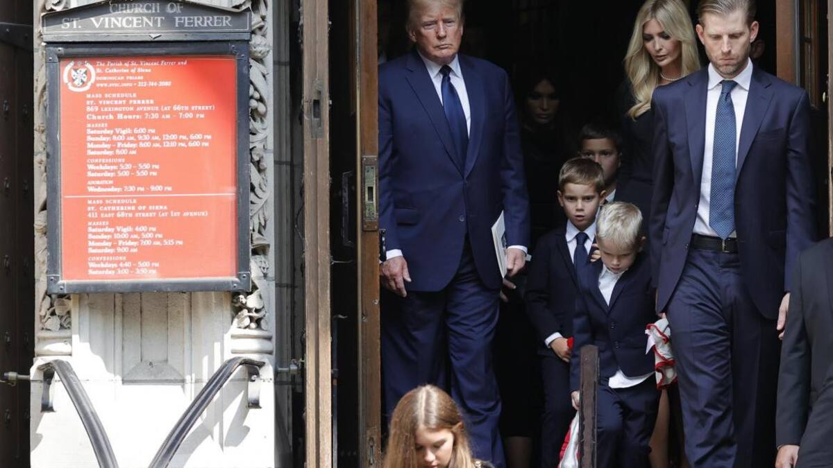 La familia Trump despide a Ivana en un funeral en Nueva York. Foto: EFE.