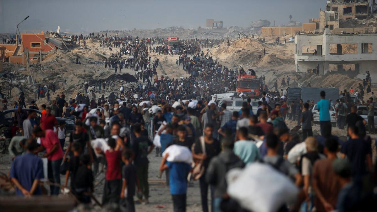La Franja de Gaza, un territorio destrozado. Foto: Reuters/Mahmoud Issa.