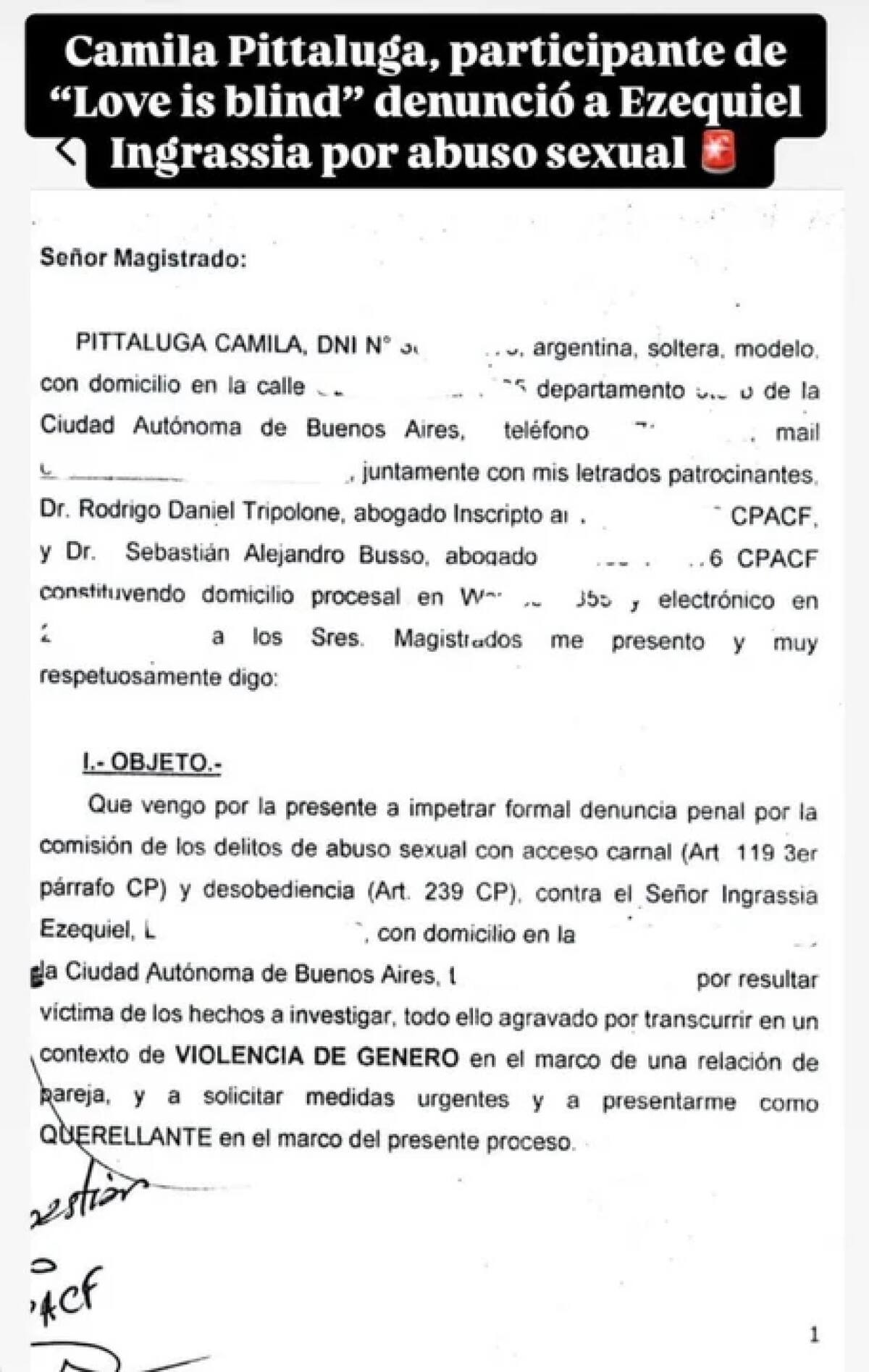 La historia de Estefi Berardi tras la denuncia de Camila Pittaluga a Ezequiel Ingrassia por abuso sexual.