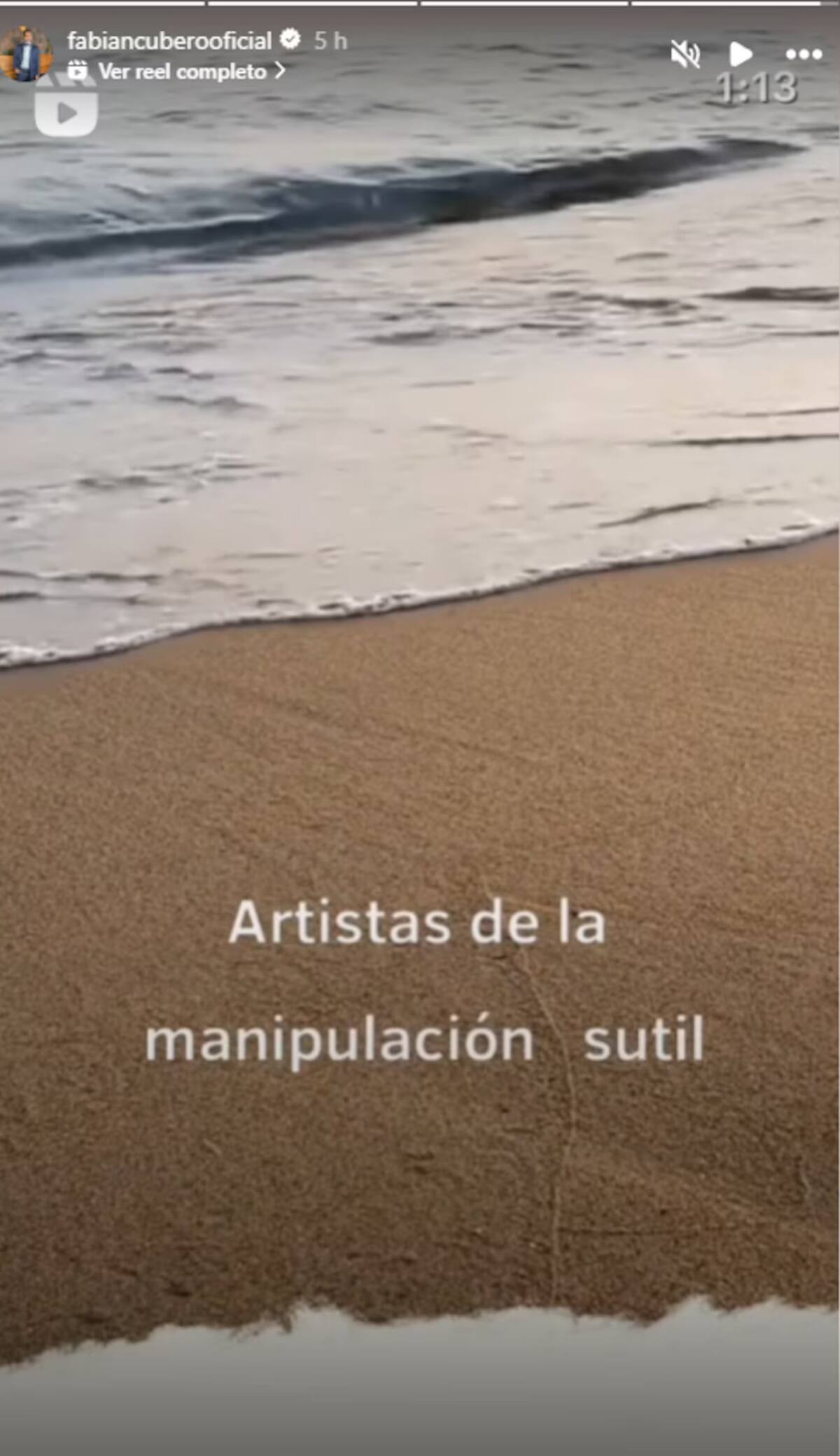 La indirecta de Fabián Cubero. Foto: captura