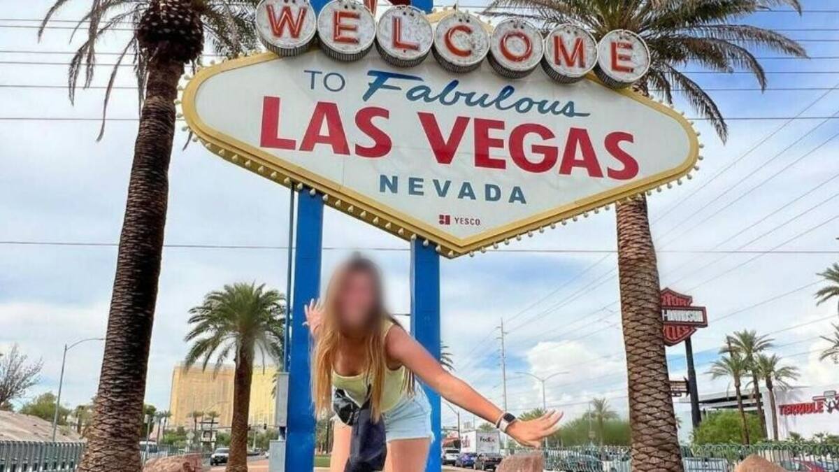 La joven visitó Las Vegas. Foto: Twitter/Flor_Brena
