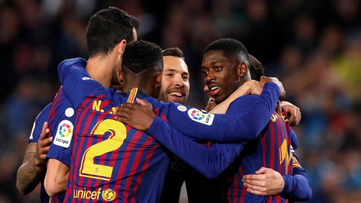 La Liga: Festejo de Barcelona ante Real Sociedad (Reuters)