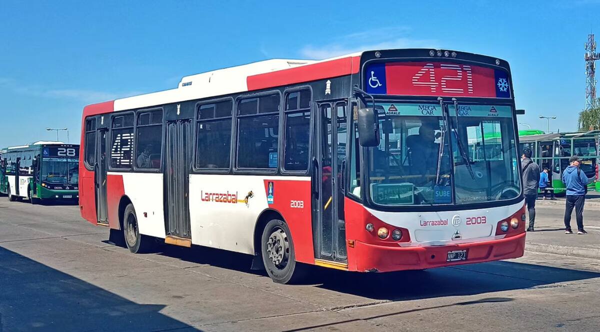 La línea 421 dejó de funcionar este miércoles 19 de marzo. Foto: X/@CiudadDeBondis