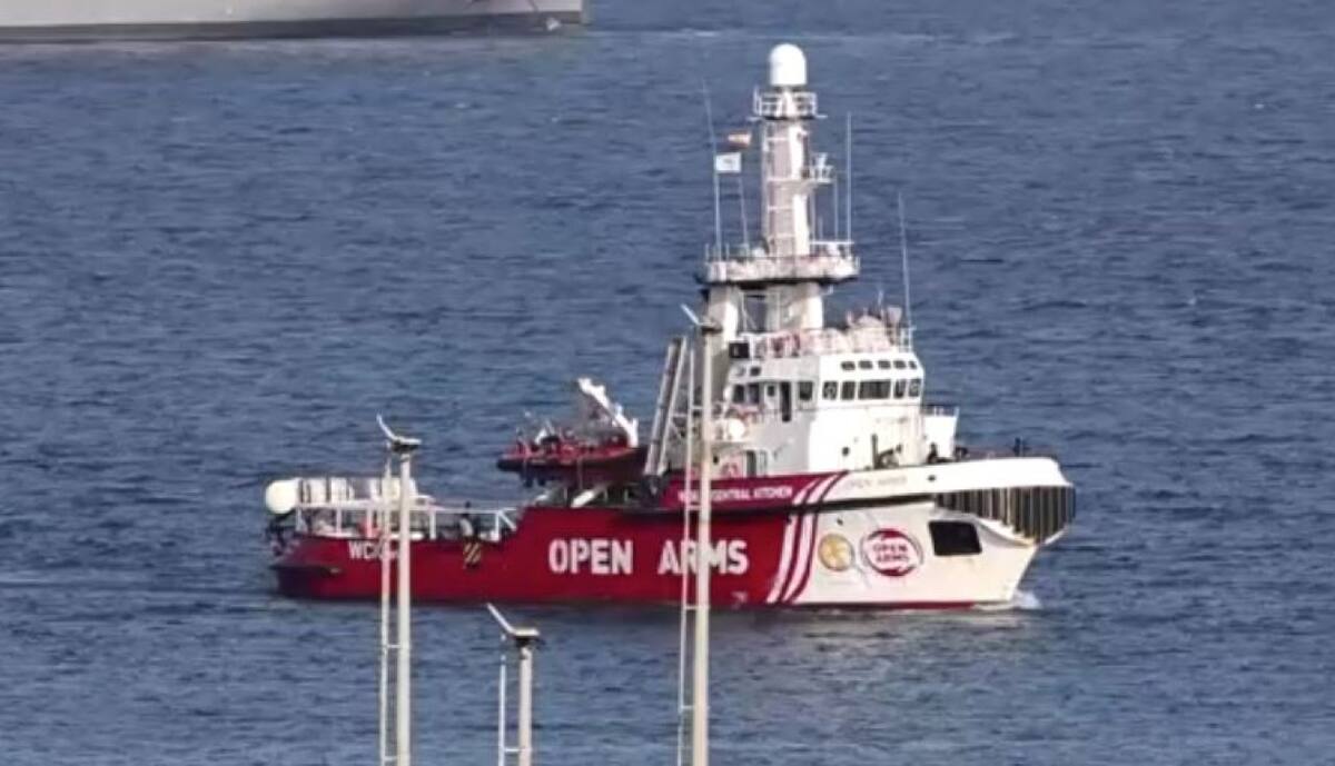 La llegada de la Flota humanitaria a Chipre. Foto: captura video - Reuters.