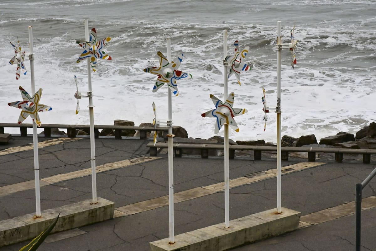 La llegada de un ciclón extratropical a Mar del Plata. Foto: NA (José Scalzo)