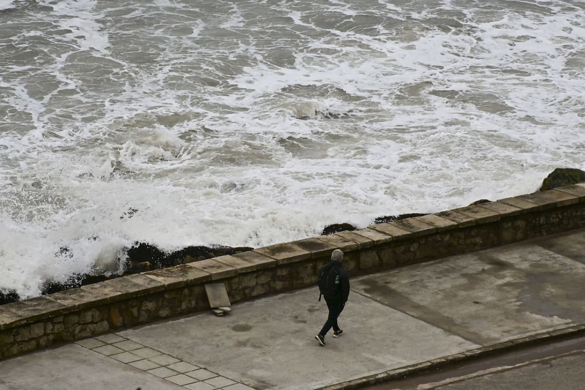 La llegada de un ciclón extratropical a Mar del Plata. Foto: NA (José Scalzo)