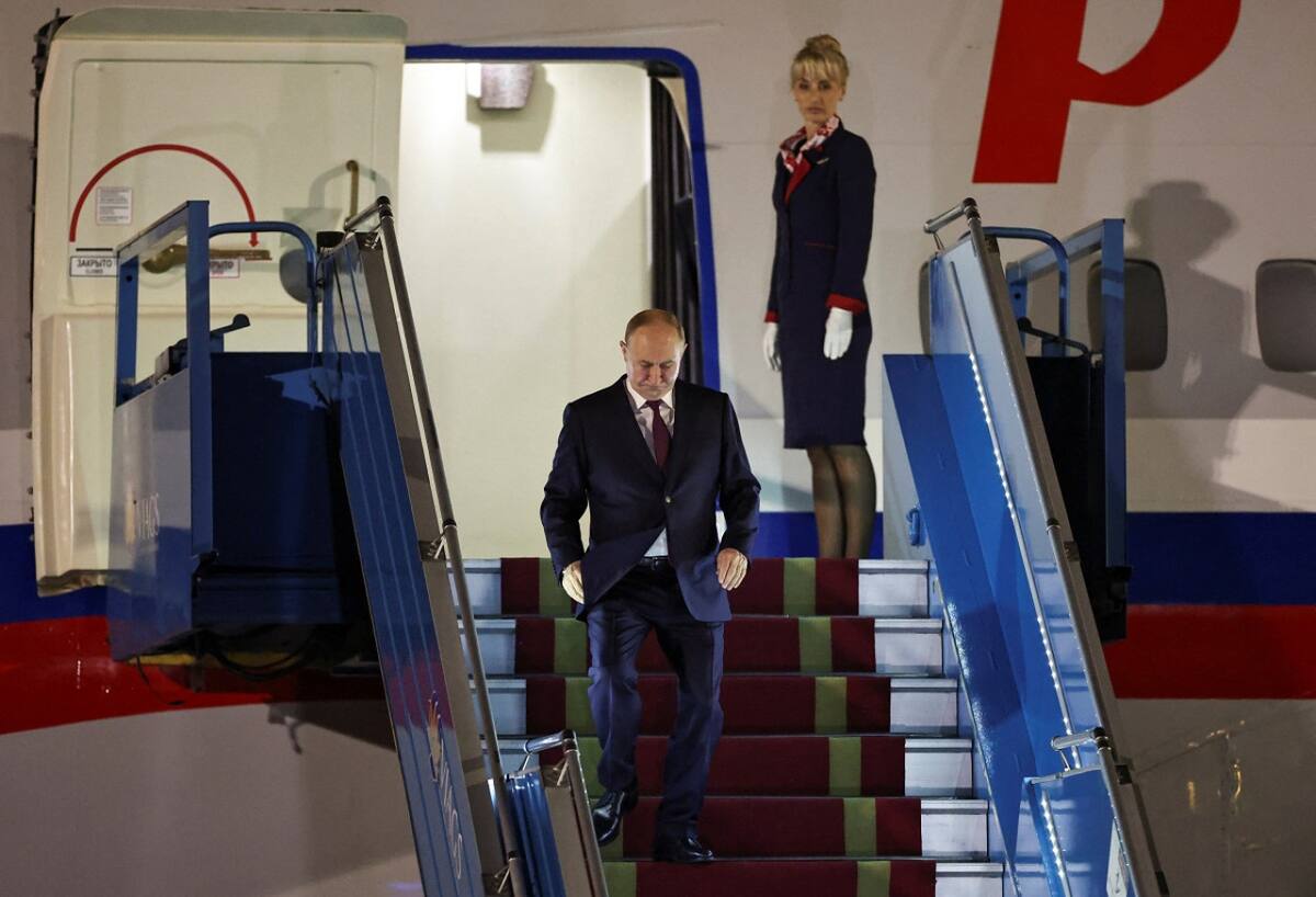 La llegada de Vladímir Putin a Vietnam. Foto: Reuters.
