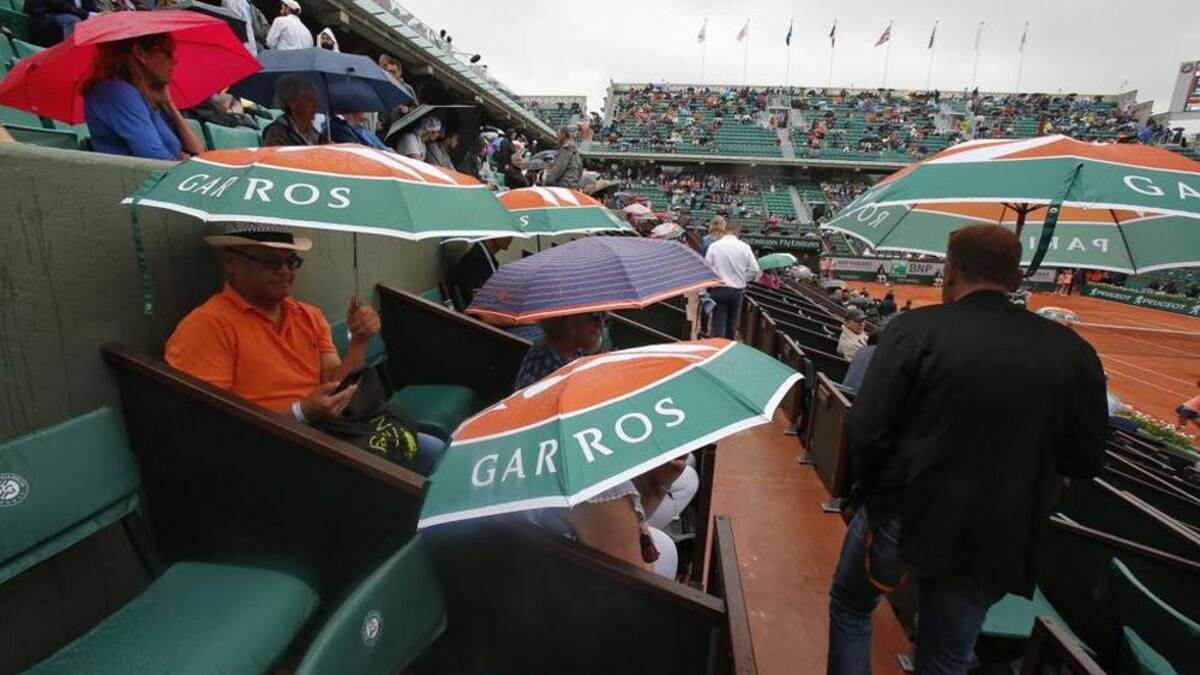 La lluvia suspende partidos de Roland Garros, tenis, deportes