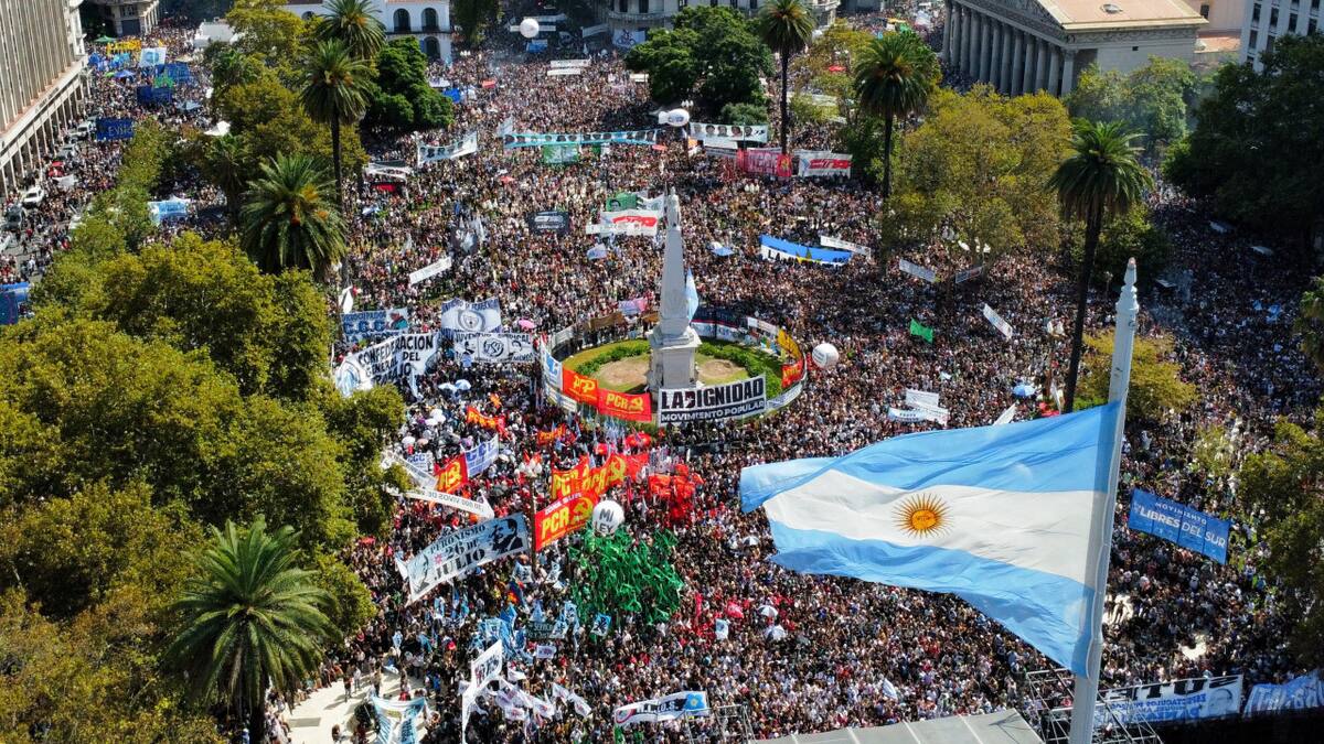 La manifestación por el "Día de la Memoria" que se realizó en 2024. Foto: NA (Agustín Marcarían)