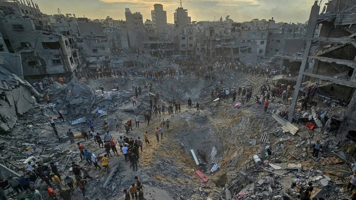 La masiva destrucción de Gaza tras los bombardeos de Israel. Foto: Reuters.