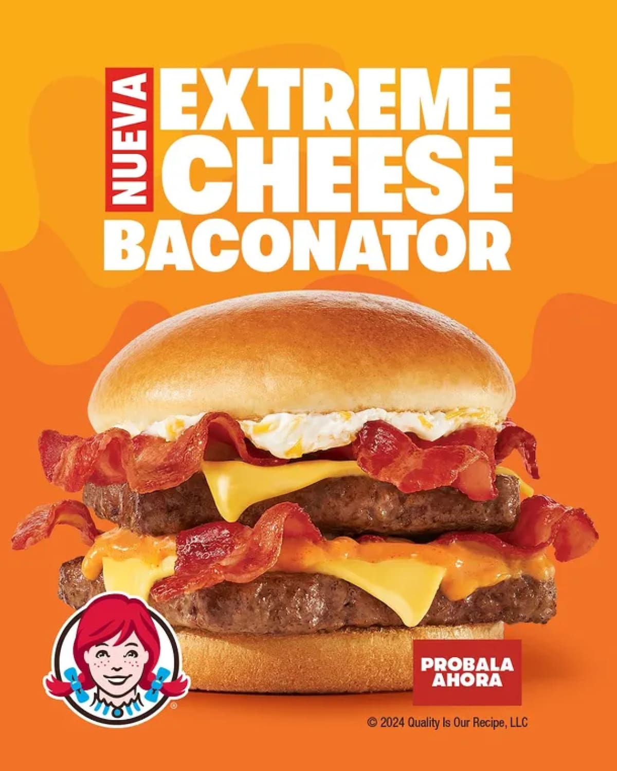 La nueva hamburguesa de la cadena Wendy’s. Foto: Wendys.