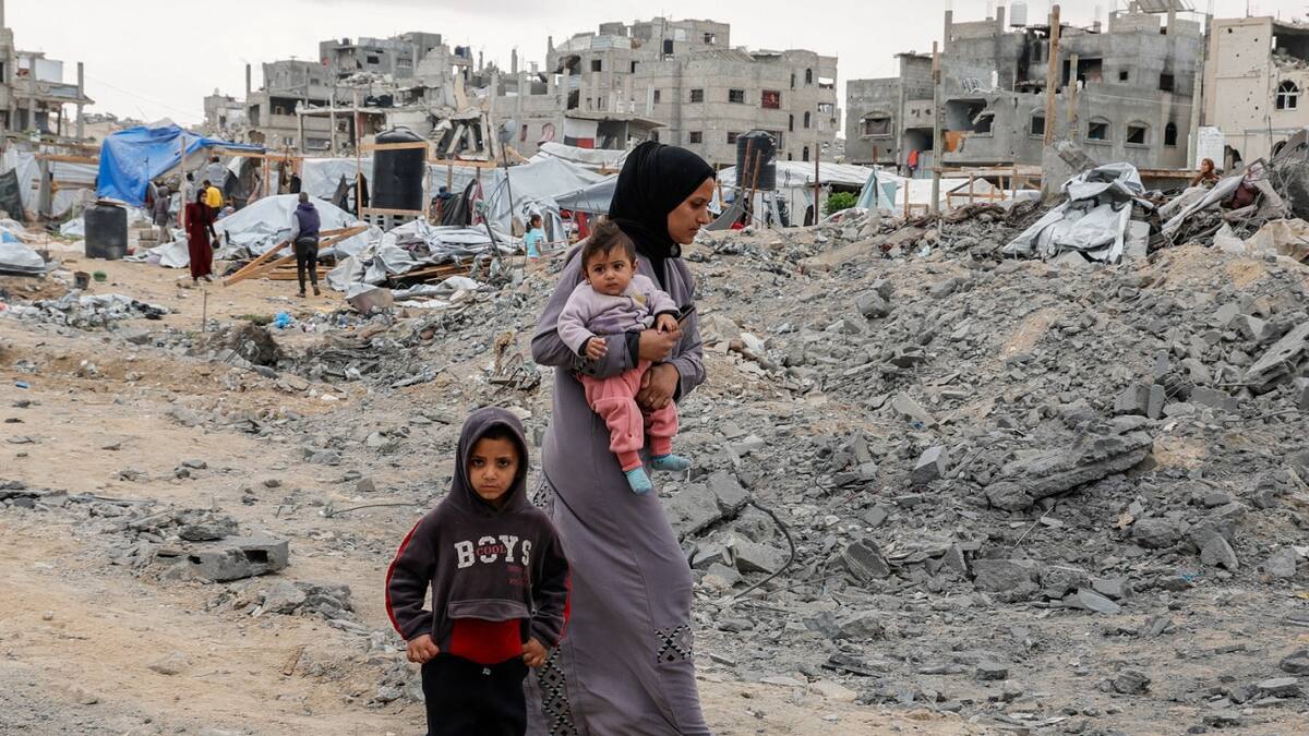 La dramática situación que padecen los civiles en la Franja de Gaza. Foto: Reuters/Hatem Khaled.