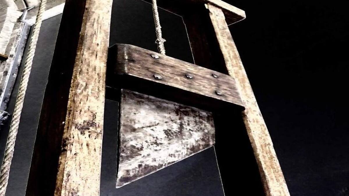 La pareja usó una guillotina para llevar a cabo el ritual. Foto ilustrativa.