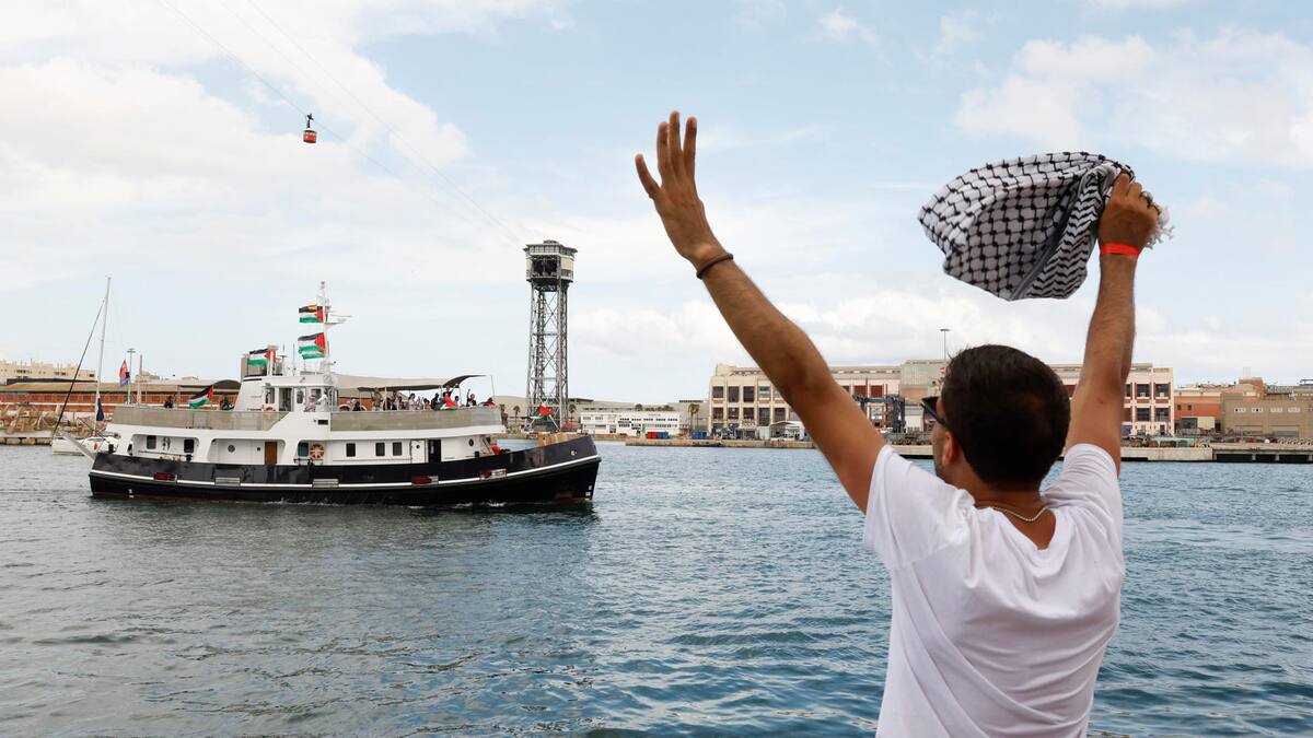 La partida de la flotilla Global Sumud hacia Gaza.