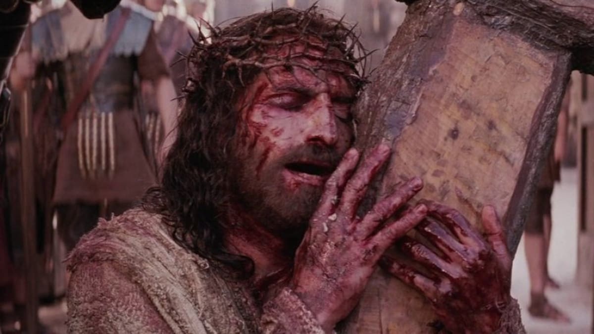 La pasión de cristo. Foto X @porktendencia