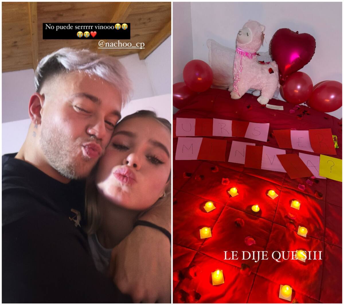La propuesta de Nacho a Coti. Foto: Instagram.