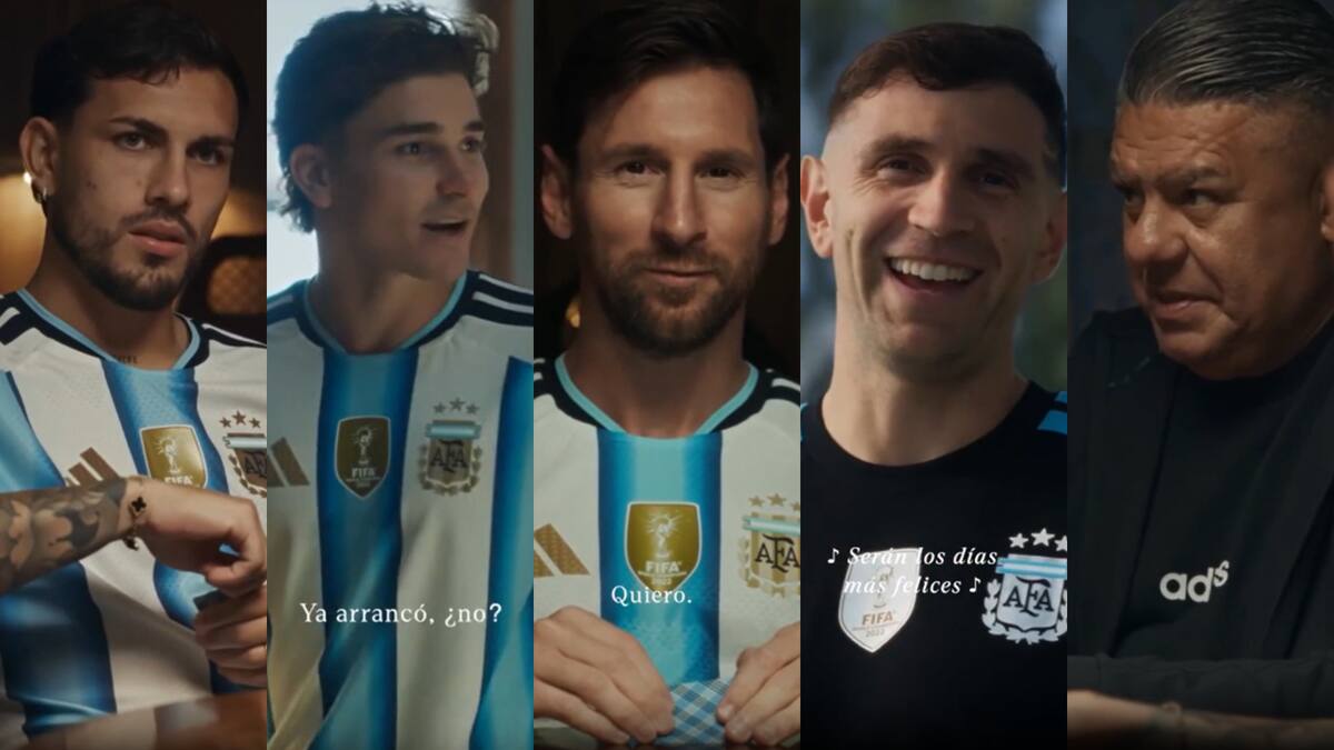 La publicidad de la nueva camiseta de la Selección Argentina para el Mundial 2026.