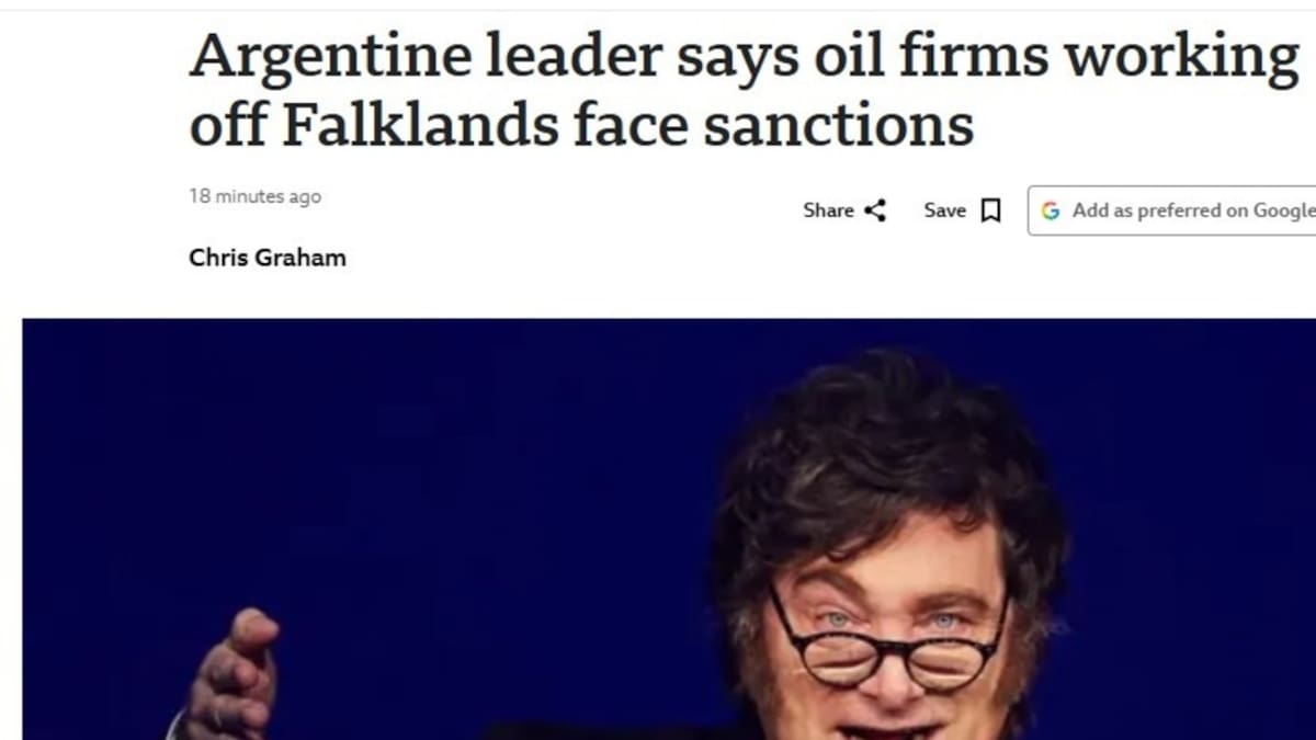 La reacción de medios británicos e internacionales tras la cadena nacional de Javier Milei por Malvinas