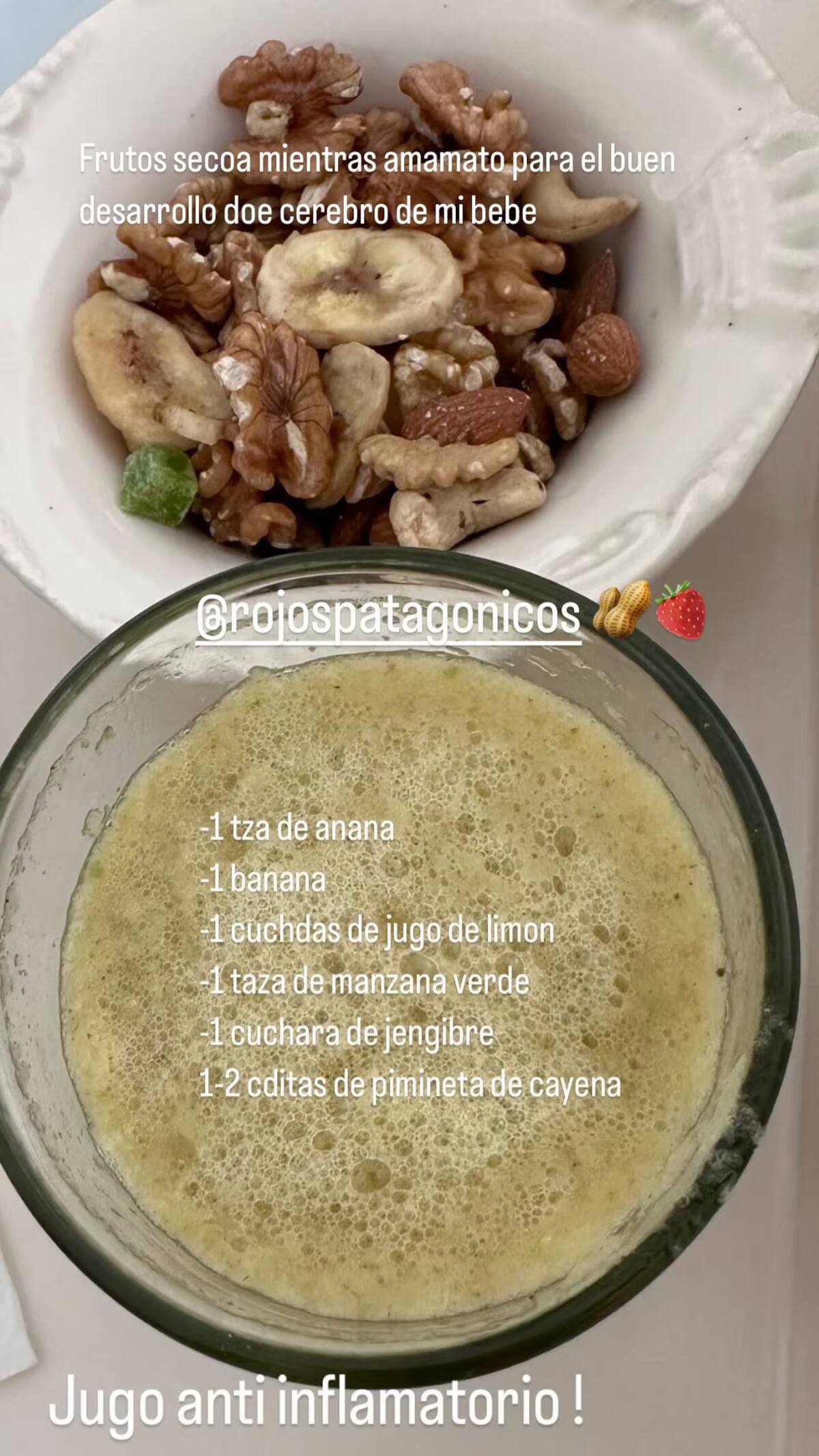 La receta que compartió Nicole Neumann. Foto: Instagram.