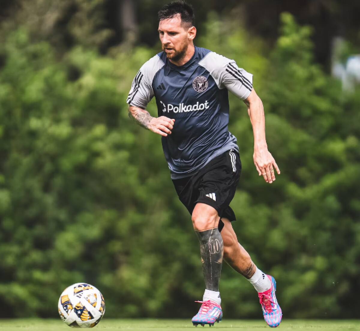 La recuperación de la lesión de Messi. Foto: Prensa Inter Miami.