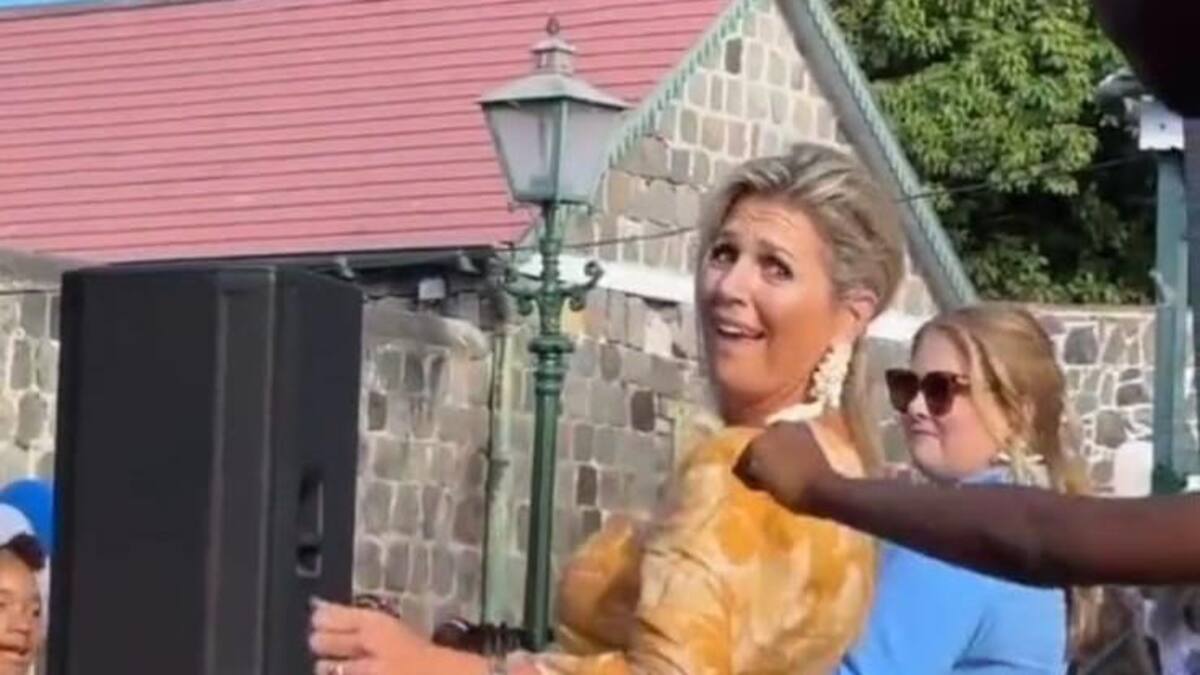 La reina Máxima y su hija bailando_Captura de video