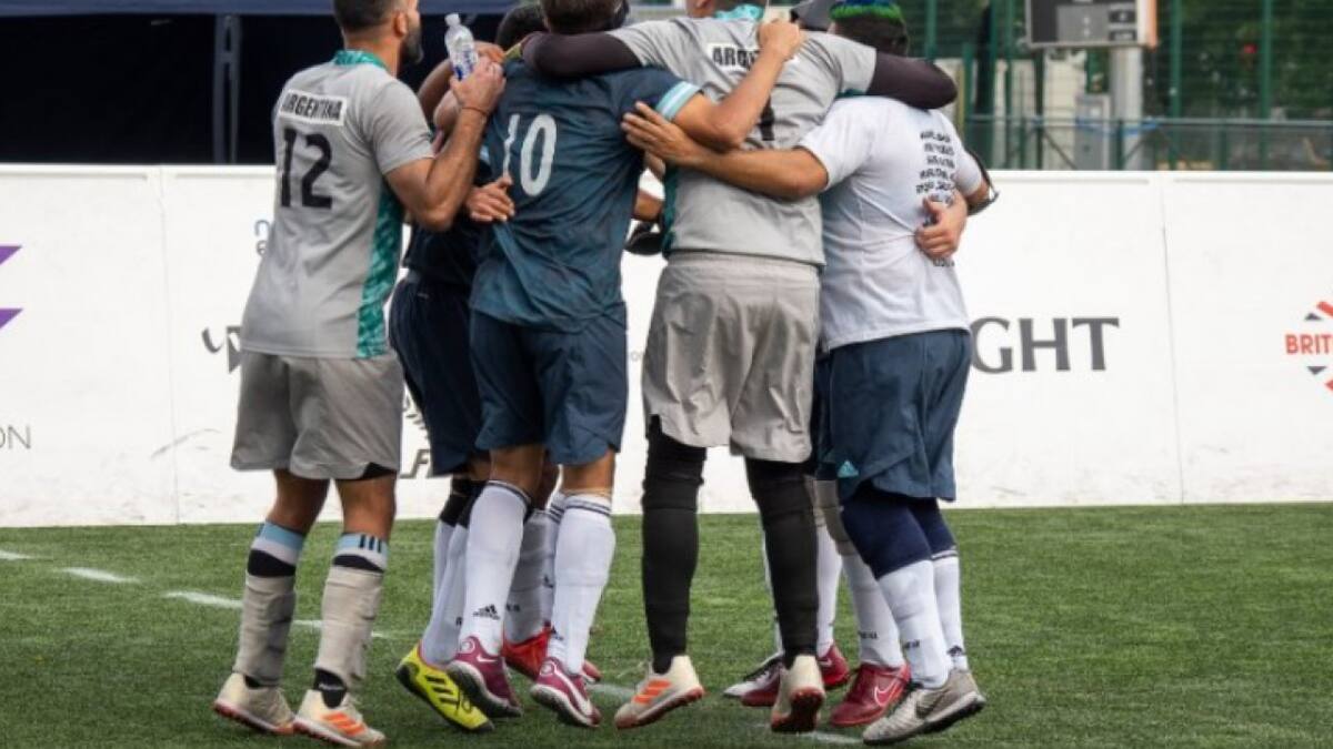 La Selección argentina de fútbol para ciegos. Foto: NA