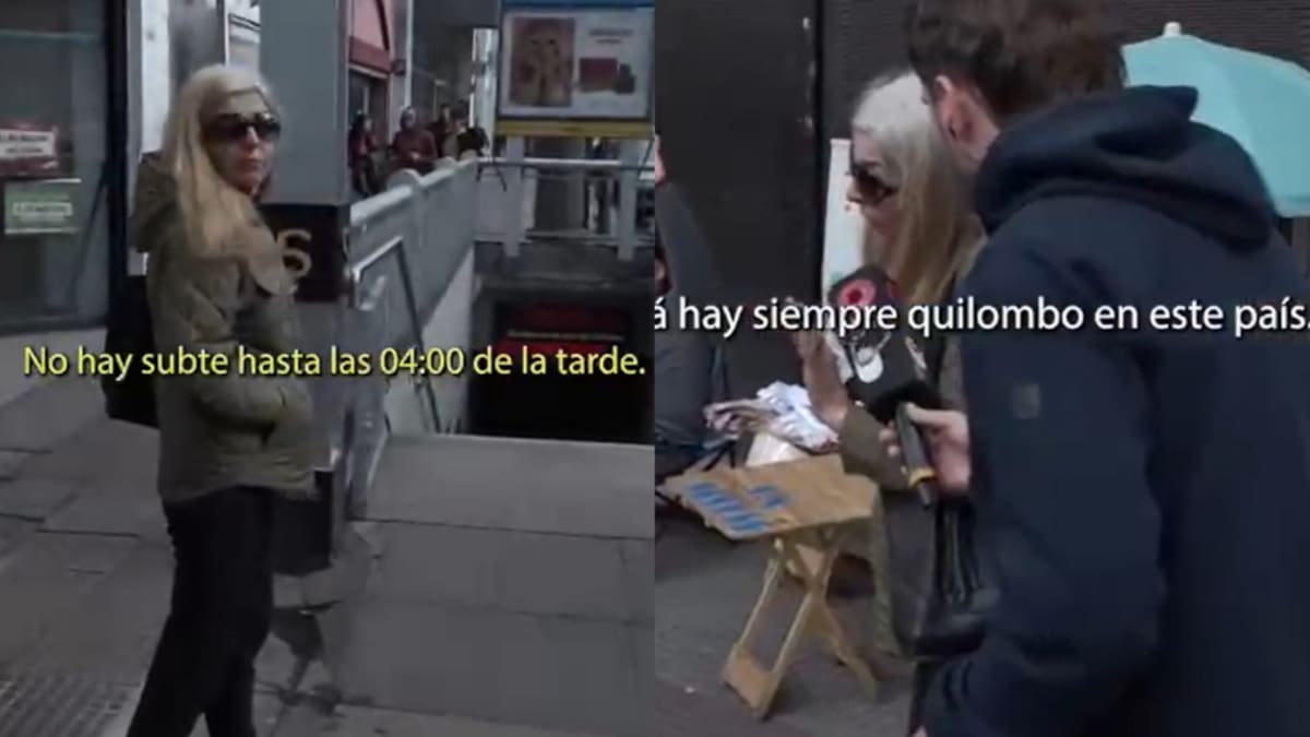La señora que se viralizó en redes. Foto: captura.