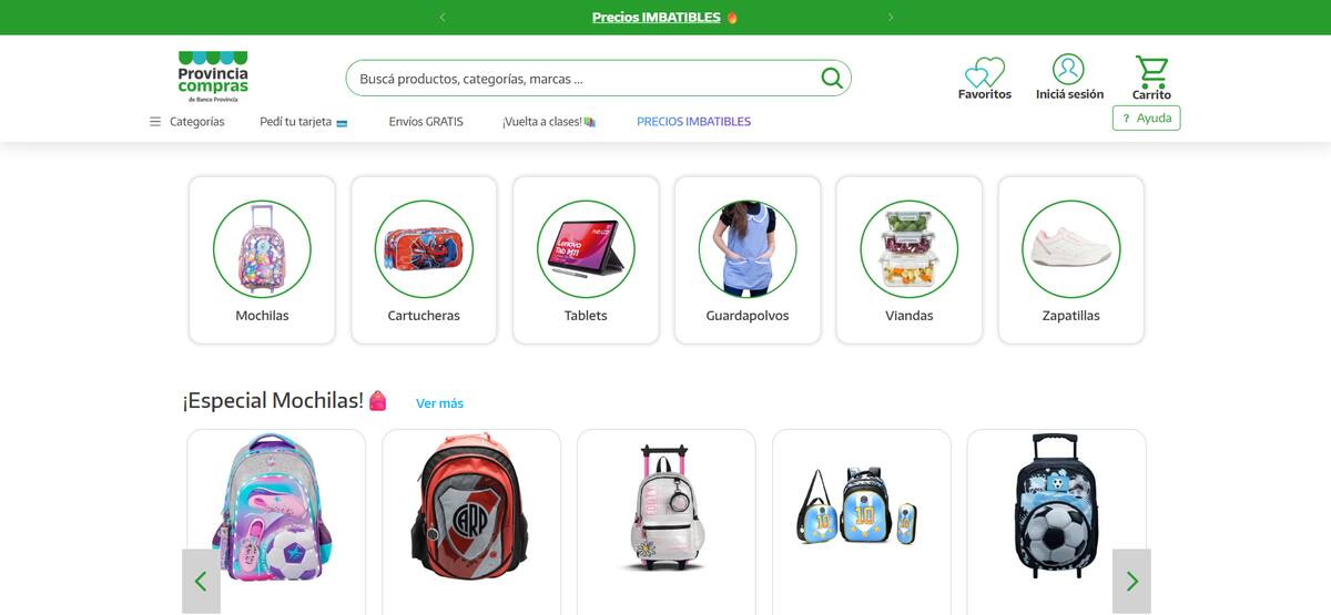 El sitio de Provincia Compras tiene su especial de Vuelta a Clases.