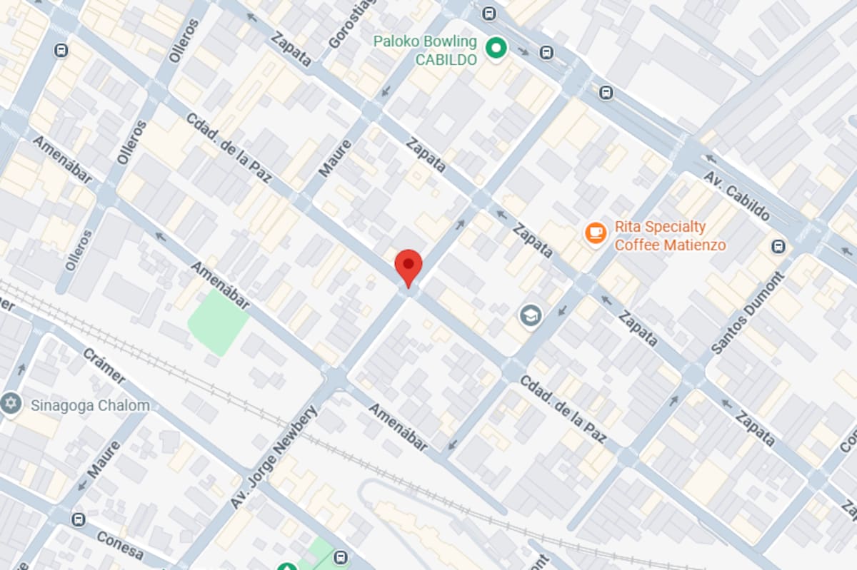 La zona del bar donde ocurrió el hecho en Palermo.
