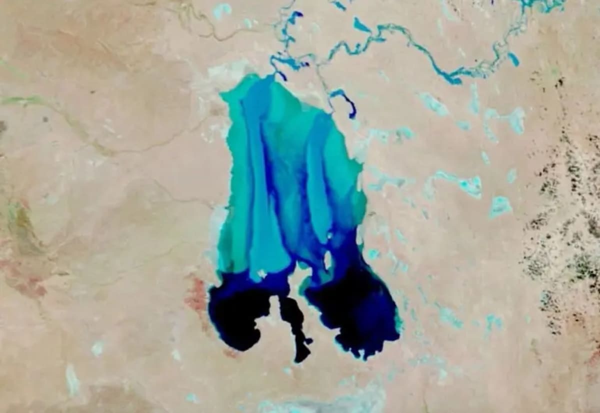 Lago Eyre. Foto: NASA