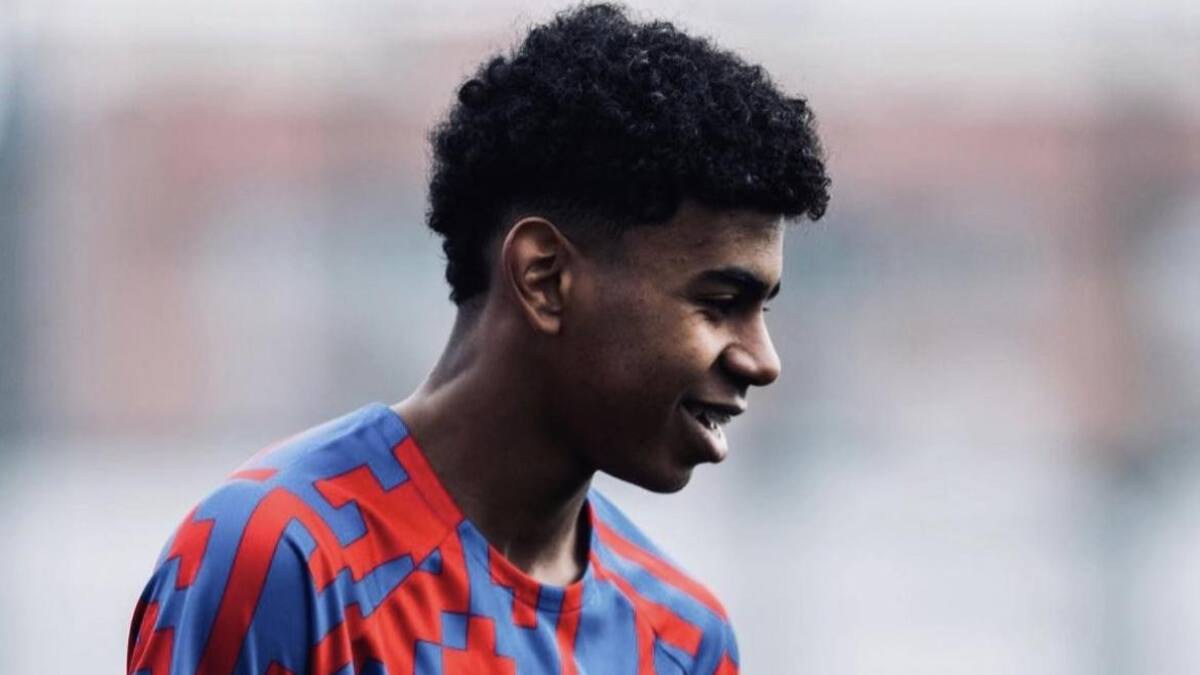 Lamine Yamal, la joya de 15 años del Barcelona. Foto: Twitter.