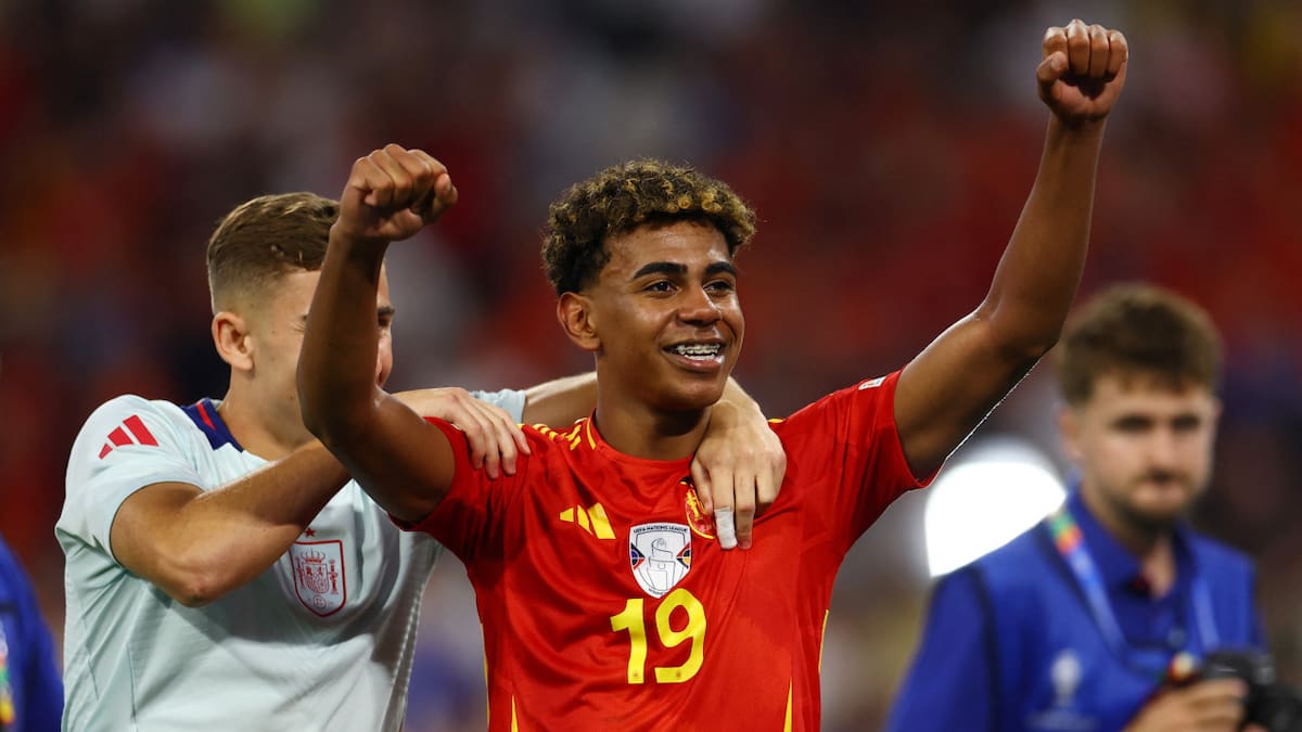 Lamine Yamal, Selección España. Foto: Reuters