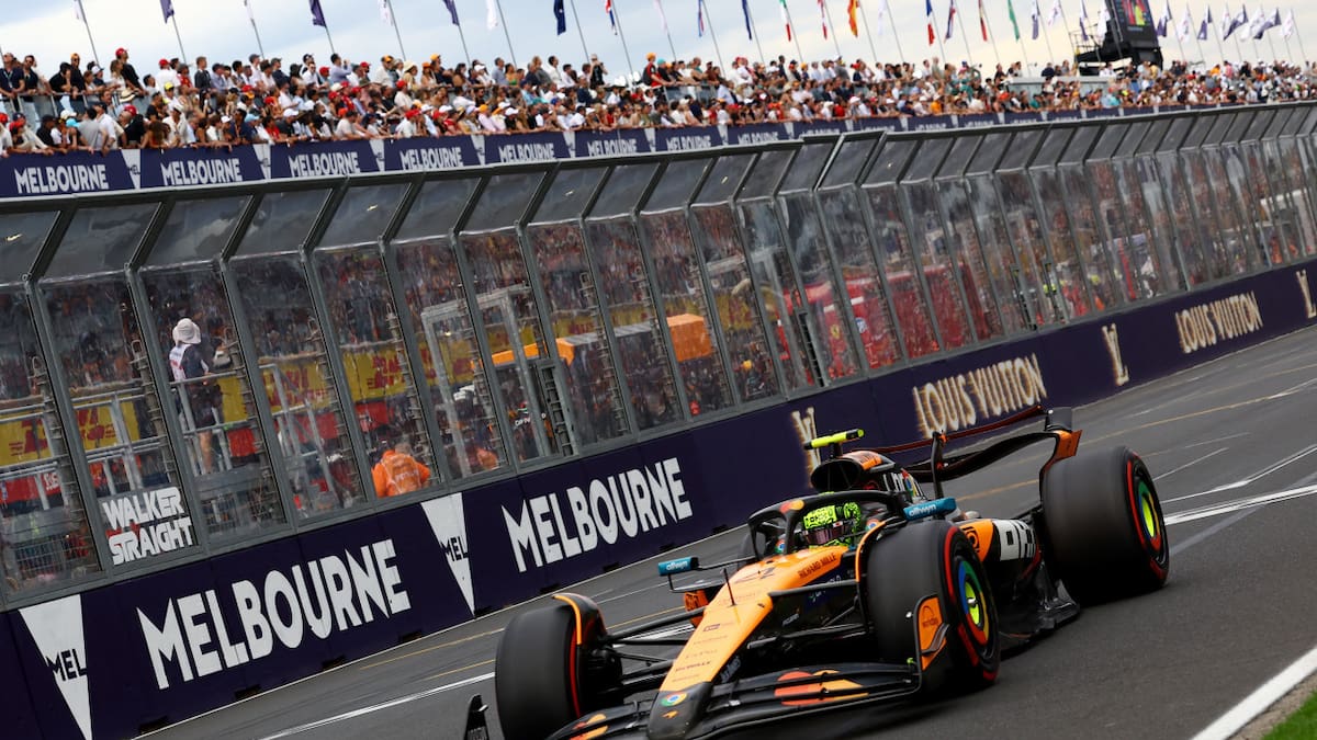 Lando Norris en el Gran Premio de Australia. Foto: REUTERS.