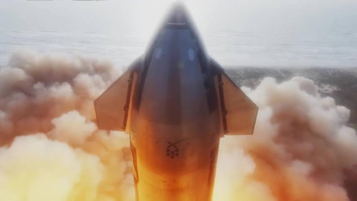 Lanzamiento del Starship. Foto: Captura.