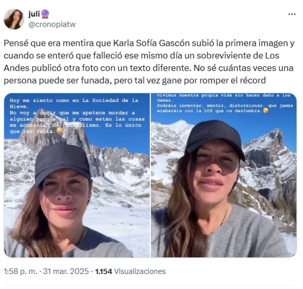 Las críticas a Karla Sofía Gascón. Foto: X.