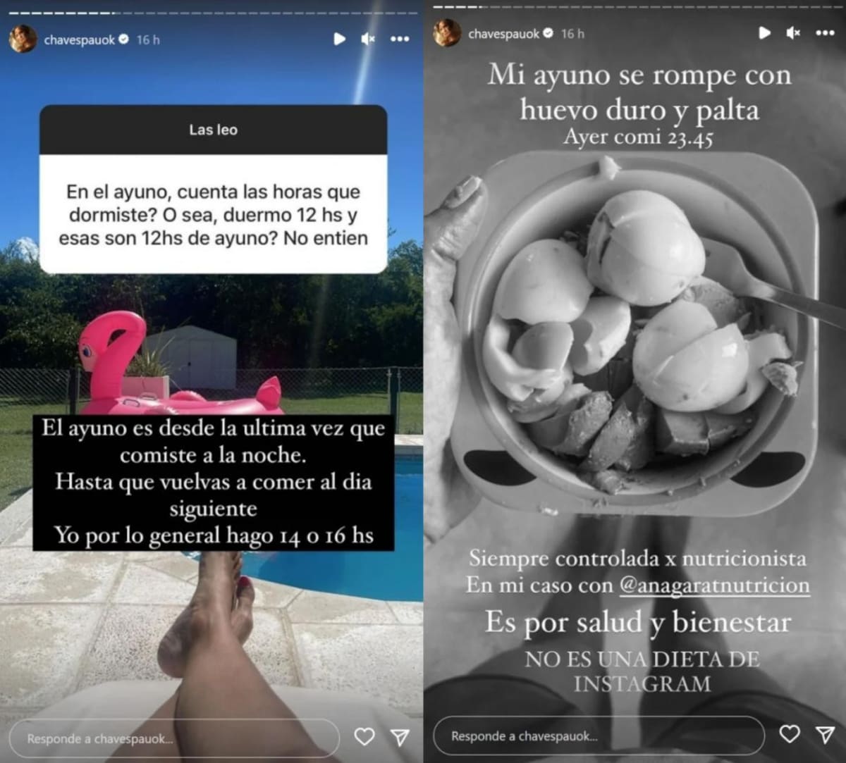 Las historias de Paula Chaves. Foto: Instagram.