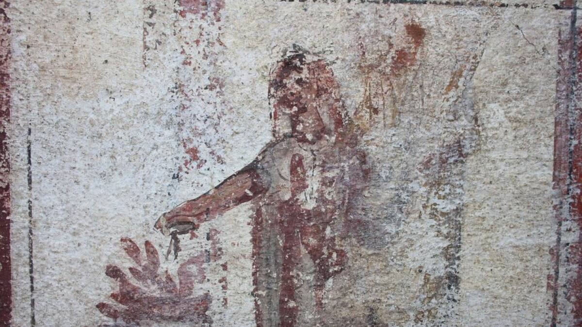 Las inscripciones figuran en el interior de la casa. Foto: Parco Archeologico di Pompei