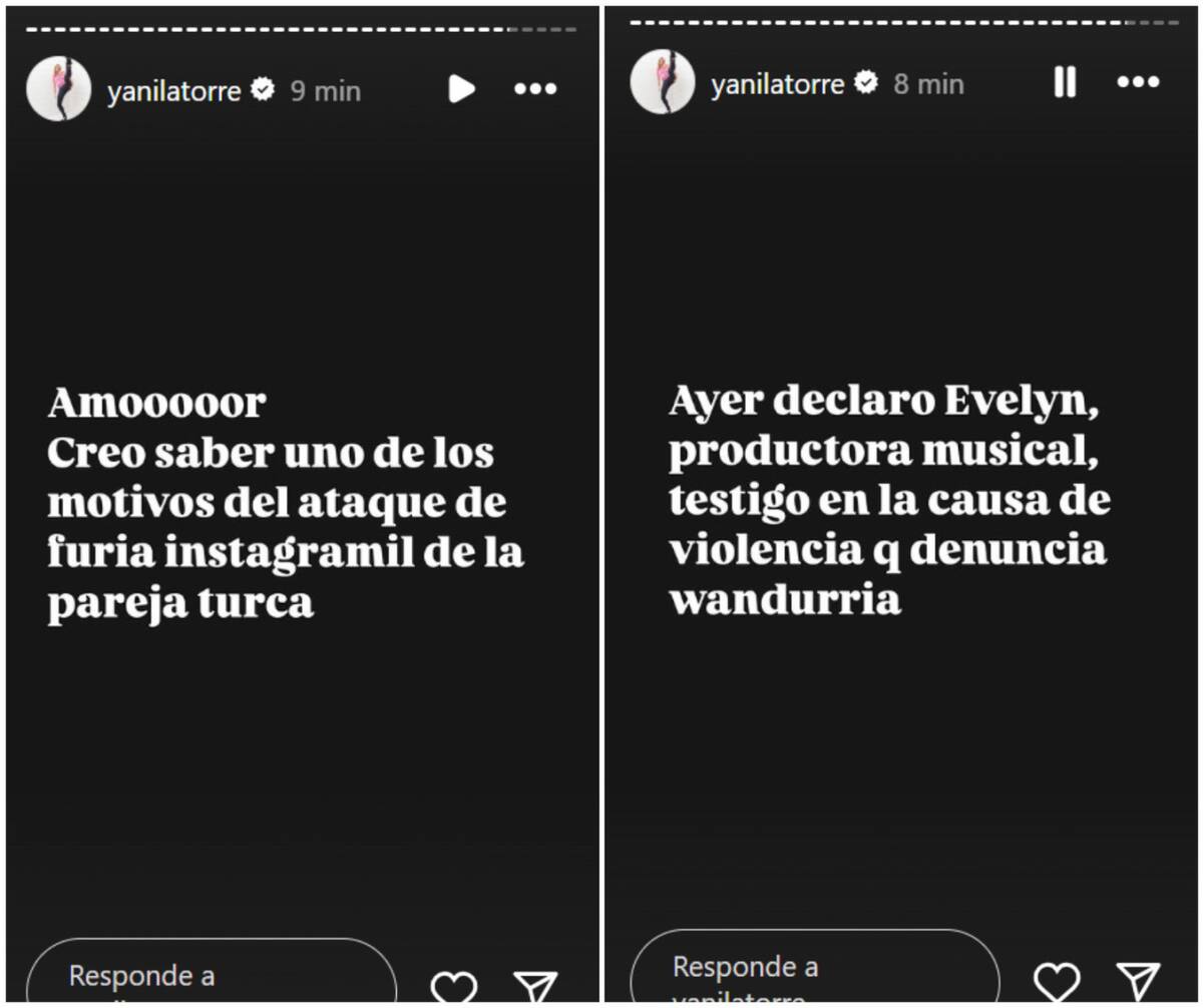 Las nuevas historias de Yanina Latorre contra Icardi y la China. Fotos: Instagram.